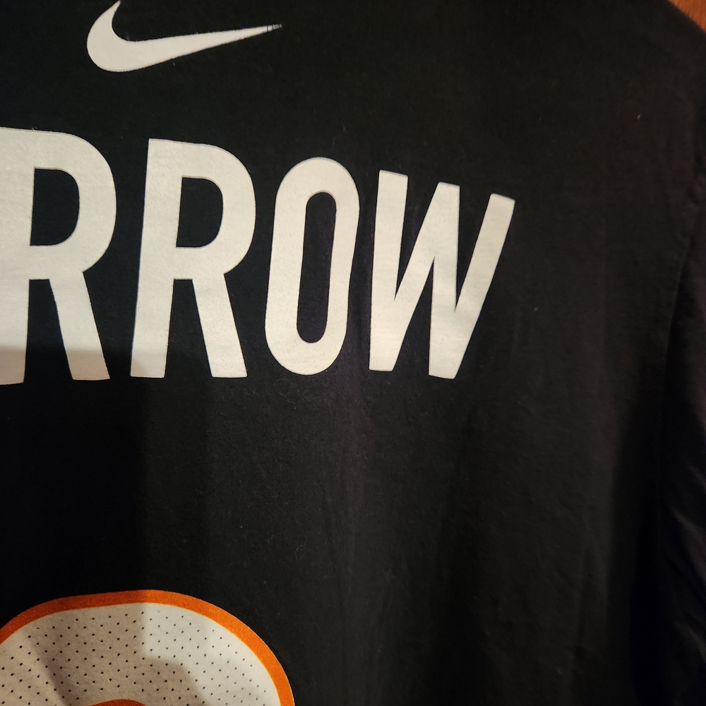 Joe Burrow Nike Brand Black and Orange Sports T-shirt Mens Size Large - Picture 7 of 11